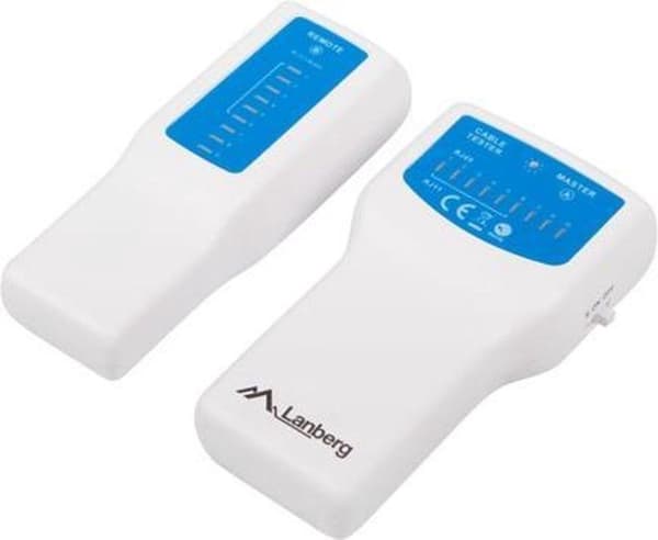 Lanberg NT-0402 nätverkskabeltestare PoE-testare Blå, Vit