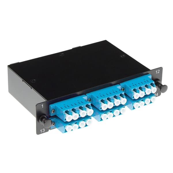 ACT FA2065 patchpanel 1U Sort, Blå, Hvid