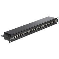 DeLOCK 19" patchpanel 24 porte kat.6 Sort