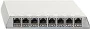 Rutenbeck PP-Cat.6A iso-8 Ap rw - Patch Panel - skärmad - ytmonterbar, lämplig för väggmontering, skrivbord, DIN-skena monterbar - RJ-45 X 8 - Pure Wh