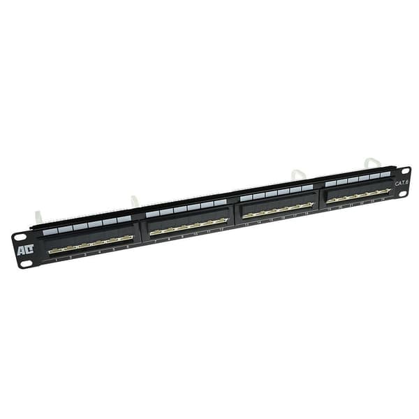 ACT Patchpanel 24-porte uskærmet 45° CAT6 PATCHPANEL 24P UTP C6 45GR (PP1013) Sort