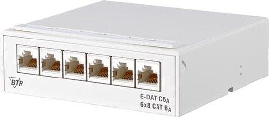 METZ CONNECT E-DAT - Patch Panel - RJ-45 X 6 - Pure White (130862-21C-E) Hvid