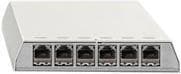 Rutenbeck PP-ClassEA iso-6 Ap rw - Patch Panel - ClassEA iso - Overflademonterbar, egnet til vægmontering, desktop, DIN-skinne monteres - RJ-45 X 6 -