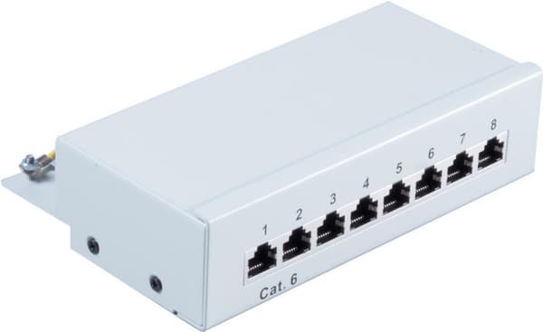 SHVP BS75060 - Patch Panel 8-Port Cat.6 1 U - Patch Panel (BS75060) Grå