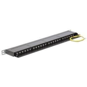 Delock 19? Patch panel 24 port Cat.6 0,5 U sort (43316) Sort