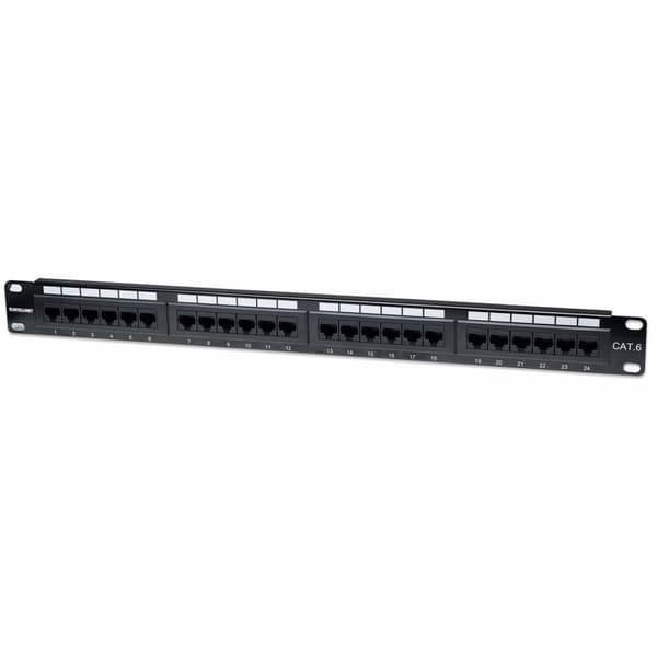 Intellinet Cat6 Patch Panel - Patch Panel - RJ-45 X 24 - Sort - 1U (520959) Sort