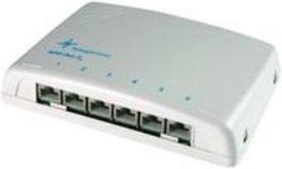Telegärtner Modulaarinen Patch Distributor Cat.6A, 6 x RJ45 suojaamaton, integroitu kosketin ylitaivutussuoja, sopii - 1 kpl (J02021A0053) Harmaa