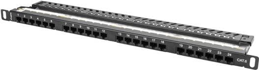 Lanberg PPU6-0024-B patchpanel 0,5U (PPU6-0024-B) Sort