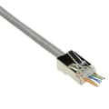 Miniatyrbillede 1 af 2: ACT RJ45 (8P/8C) CAT6 easyconnect skærmet modulært stik til rundt kabel med solide eller flertrådede ledere RJ45 STIK C6 SH EASY CONNECT (TD168C)