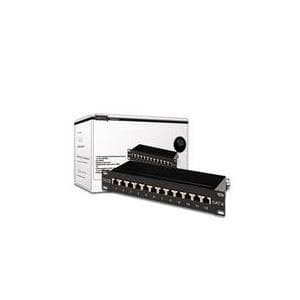 DIGITUS DN-91612S - Patch Panel - RJ-45 X 12 - Sort, RAL 9005 - 1U Sort