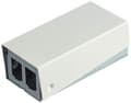 Miniatyrbild 1 av 3: METZ CONNECT modul utanpåliggande hölje, rent vit, 2 portar, outrustad, rent vit RAL9010, utanpåliggande modulhölje, outrustad för att ta emot 2 indiv