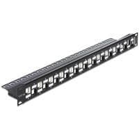 DeLOCK Keystone Patch Panel - 19 Patch Panel - Sort - 24 Porte (43278) Sort