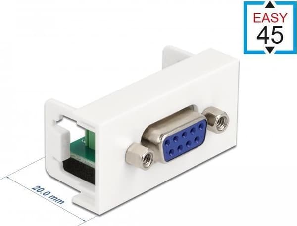 Delock - Easy 45 - snap-in modul - 9-polet D-Sub (hun) - hvid, RAL 9003 (81348)
