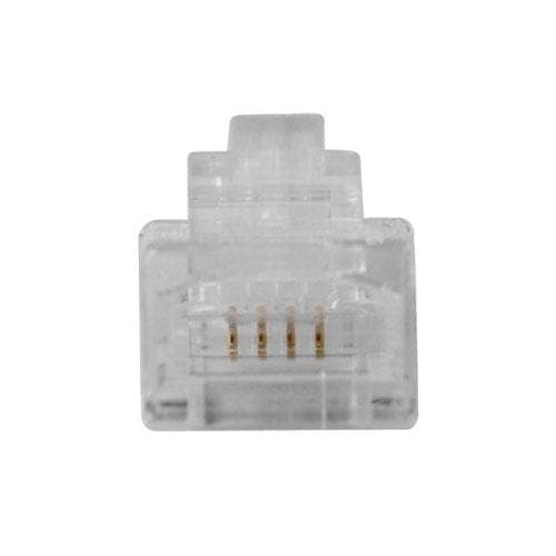 ACT RJ11 (6P/4C) modulär kontakt för rund kabel med tvinnade ledare. Kontakt: RJ-11 (6P/4C) Rj11 plus 6p4c tvinnad rund (TD104R)
