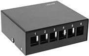 INLINE - Patch panel (dummy panel) - Bord monteres, DIN skinne monteres - Sort, RAL 9005 - 6 porte