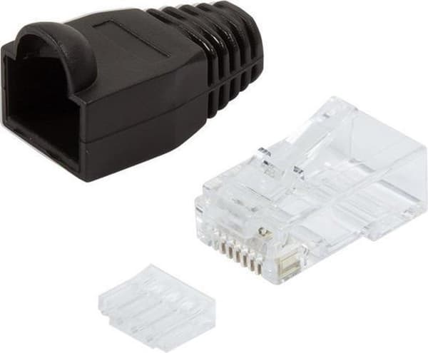 LogiLink RJ45 Crimp Connectors til U/UTP CAT6 netværkskabel (fleksibel) - 100 stykker / sort