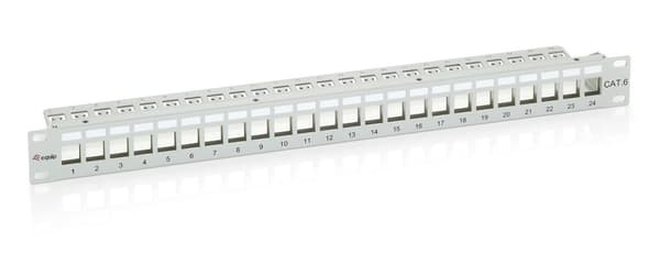 Udstyr - Patch Panel - Lysegrå - 24 porte Grå