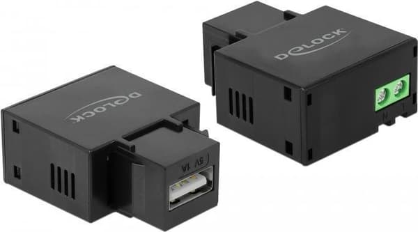 DeLOCK Keystone-modul - modulær indgang - USB-opladningsfunktion - sort (86505)