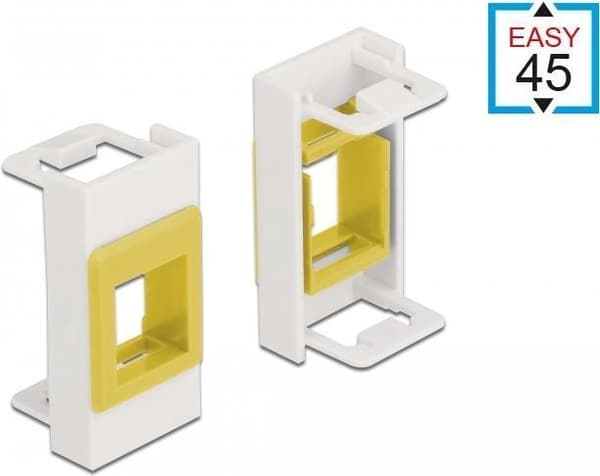 Delock Easy 45 - moduulikannen pikakiinnike - valkoinen, keltainen (81358)