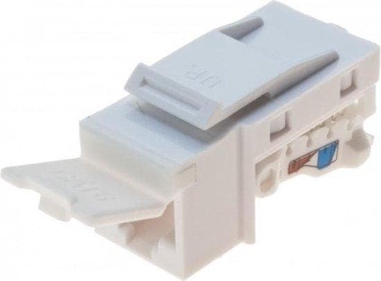 Tilslutningsstik RJ45, Cat.6 UTP, Keystone-format Til installation i modulstativer, datastik eller IP 44 overflademonteret hus (272883)