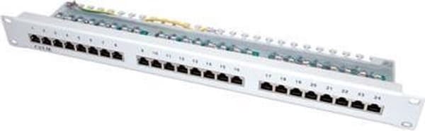 ROLINE Cat.5e Patch Panel 24P, STP, lysegrå