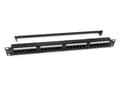 Pikkukuva 1 / 3: Varusta Patch panel 24x Cat6 19" 1U Dual IDC komp. musta