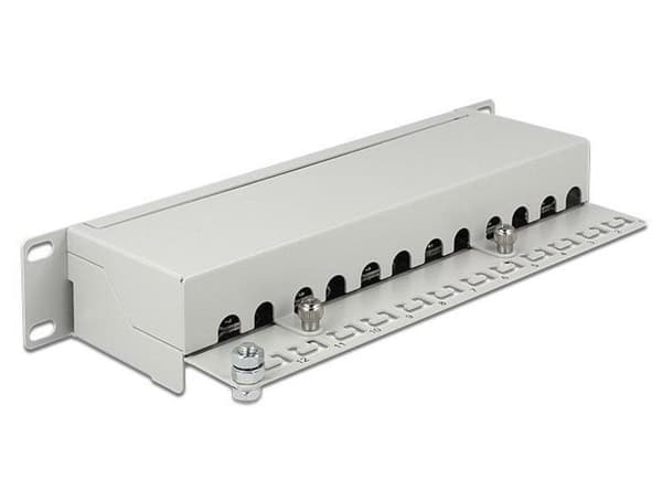 10" Patch panel Delock 12-Port Cat6A skærmet grå
