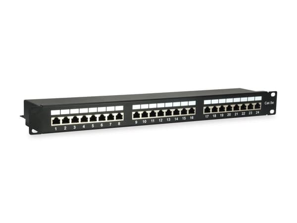 Udstyr 327425 patchpanel 1U Sort