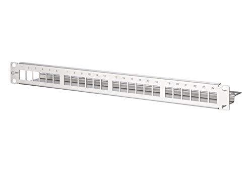 Metz Connect Uudstyret - Patch Panel - rustfrit stål - 1U - 48,3 cm (19") - 24 porte (130A21-00-E) Hvid