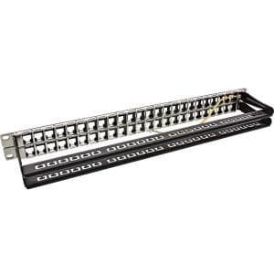 InLine 76848C - Patchpanel (blankt) - Rackmonterbar - Sort - 1U - 48,3 cm (19") - 48 porte (76848C)
