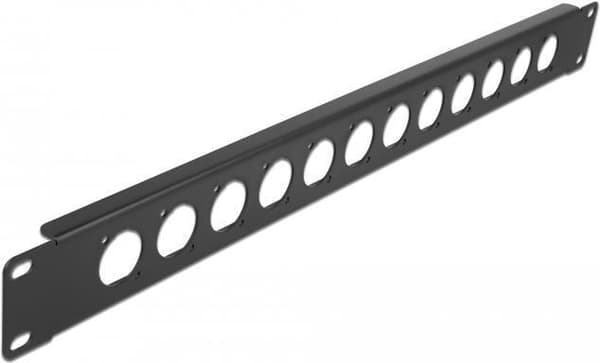 Delock D-Type - patchpanel (dummy plade) - rackmonterbar - sort - 1U - 48,3 cm (19") - 12 porte (86500) Sort