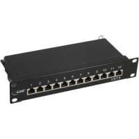 INLINE - Patch Panel - Rack monteres - RJ-45 X 12 - Sort, RAL 9005 - 1U - 25,4 cm (10")