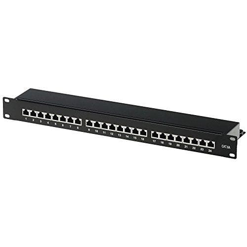 Helos - Patch Panel - Rack Monterbar - RJ-45 X 24 - Sort - 1U - 48,3 cm (19")
