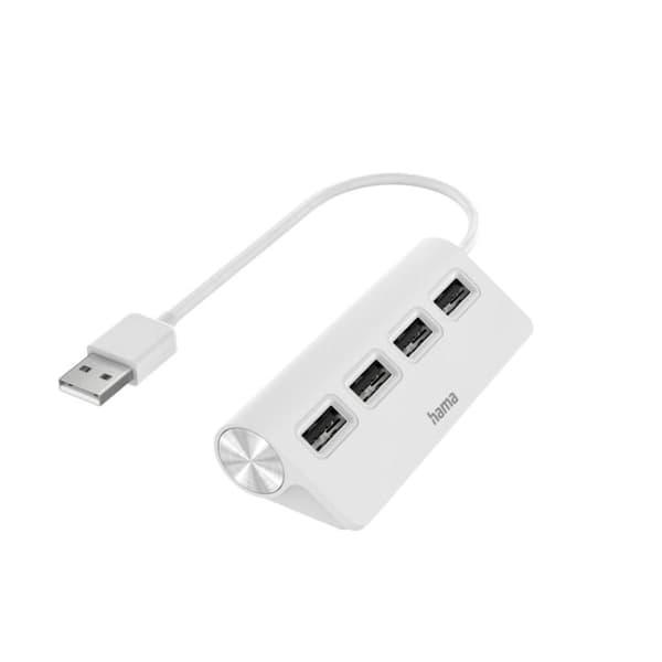Hama USB-hubb 4-ports USB 2.0 480 Mbit/s Vit