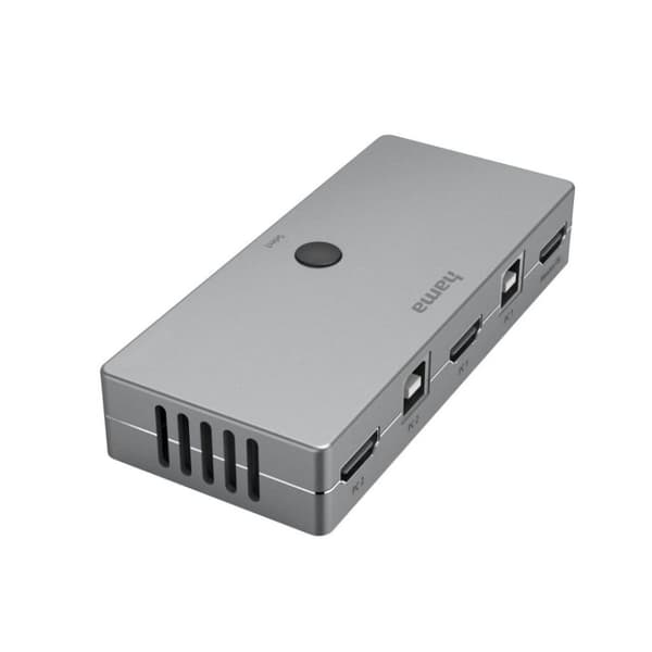 Hama KVM-switch 4 portar 3x USB-A 1x HDMI™ Inkl. Kabel