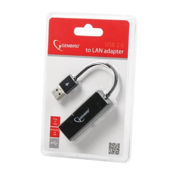 Gembird Gmb Adapter Usb2.0 -> Utp Rj45 Svart