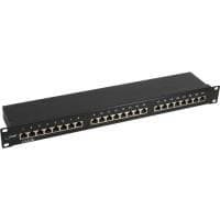 INLINE - Patch Panel - RJ-45 X 24 - Sort, RAL 9005 - 1U - 48,3 cm (19") Sort