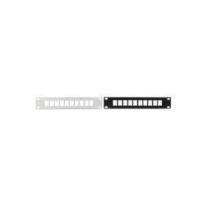 LogiLink 25,40 cm (10") Keystone Patch Panel, sort til 10 Keystone moduler, til installation i LogiLink vægskabe, - 1 stk (ACT108)