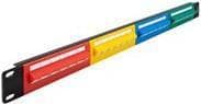 Delock - Patch Panel - kabinetmontering - RJ-45 X 24 - blå, gul, rød, grøn - 1U - 48,3 cm (19") (66880) Blå, Grøn, Rød, Gul
