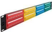 Delock - Patch Panel - skabsmontering - RJ-45 X 48 - blå, gul, rød, grøn - 2U - 48,3 cm (19") (66881)