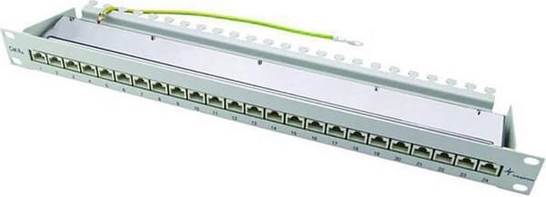 Telegärtner MPP24-H K - Patch Panel - RJ-45 X 24 - Lysegrå, RAL 7035 - 1U - 48,3 cm (19") (J02023A0051)