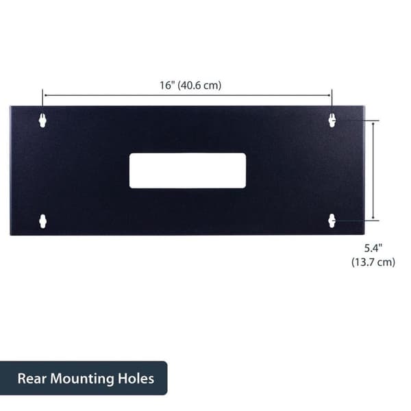 StarTech.com 4U 48,30 cm (19") vægmonteret patchpanelbeslag - vægmontering - 4U (WALLMOUNTH4)