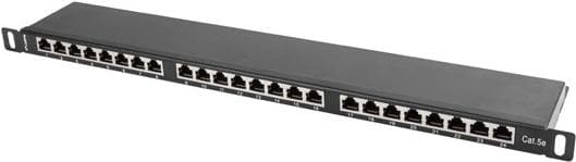 Lanchpanel Lanberg PPS5-0024-B (0,5 U, Kat. 5e, 24xRJ-45) (PPS5-0024-B) Svart