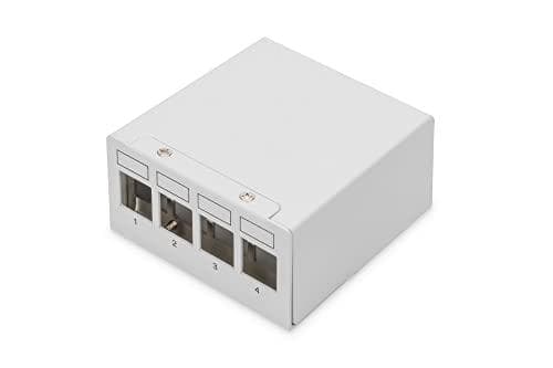 Digitus Desktop Modular Patch Panel - Afskærmet - 4-Port - Grå - Stål - Vægmontering - ROHS/REACH overensstemmelse - 86 mm - 77,2 mm (DN-93714)