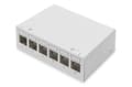 Miniatyrbillede 1 af 6: Digitus Desktop Modular Patch Panel - Afskærmet - 6-Port - Grå - Stål - Vægmontering - ROHS/REACH-overensstemmelse - 112 mm - 44 mm (DN-93716)