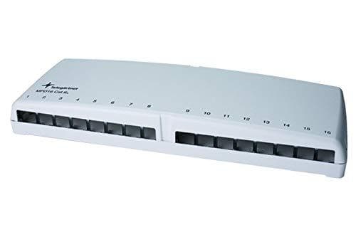 Telegärtner minifordeler MPD16 AMJ/UMJ TH35/AP - Overflademonteret distributionsboks - Alpine White - 16 porte (H02000A0107)