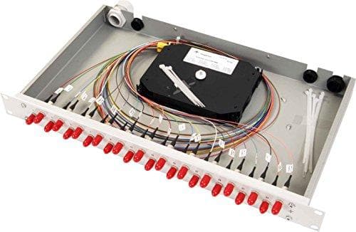 Telegärtner - Patch Panel - lysegrå, RAL 7035 - 1U - 48,3 cm (19") - 6 porte
