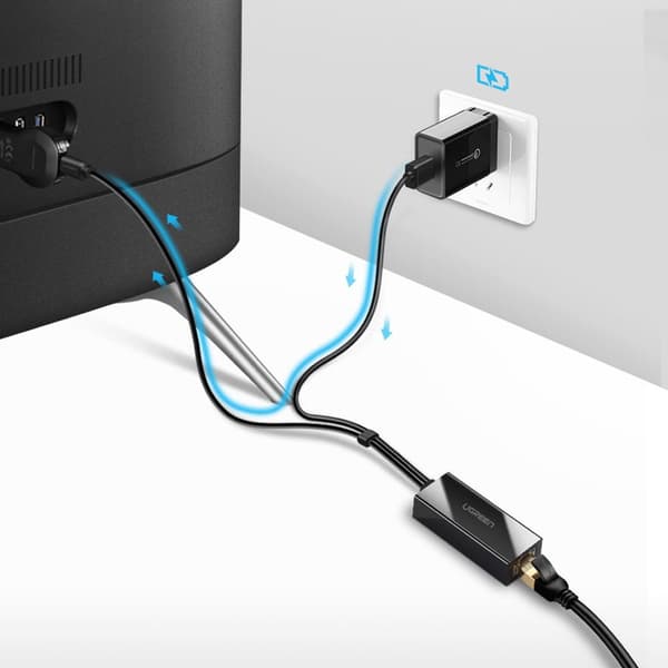 Ugreen Nettverksadapter 100Mbps til Chromecast 1m
