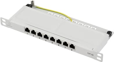 Renkforce RF-4996630 8 port patch panel 254 mm (10) CAT 6a 0,5 HE grå (RF-4996630)
