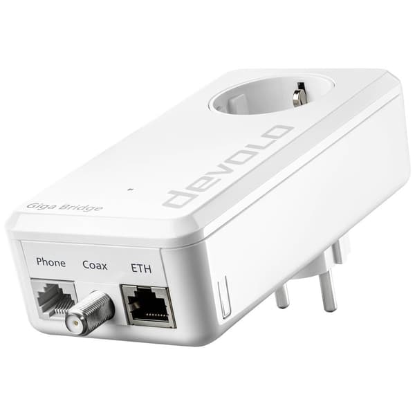 Devolo Giga Bridge Coax Nätverksadapter 8860 EU IP-brygga, glasfiber